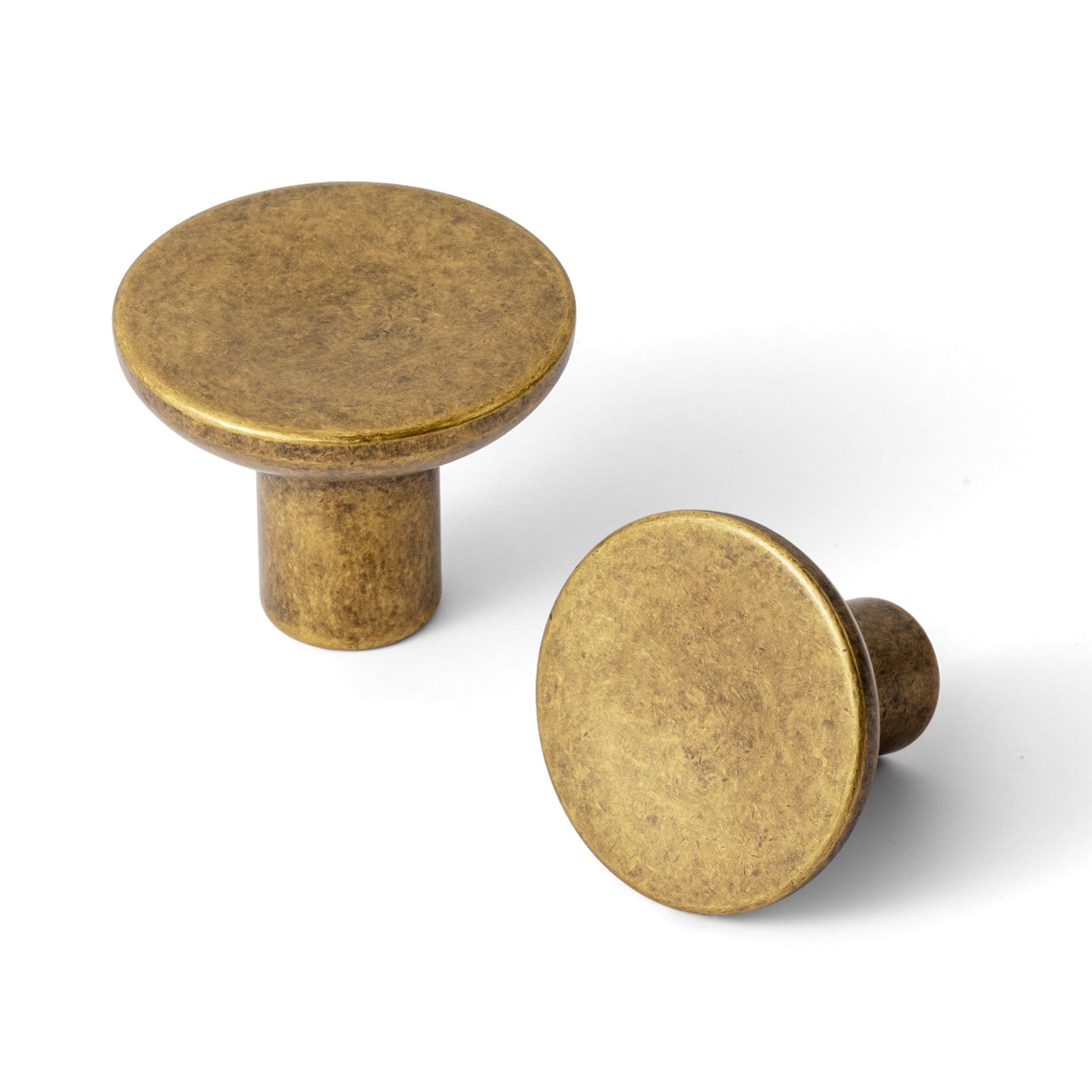 Goo-Ki Classic Antique Brass Cabinet Knobs Minimalist Round Kitchen Handles Vintage Hardware