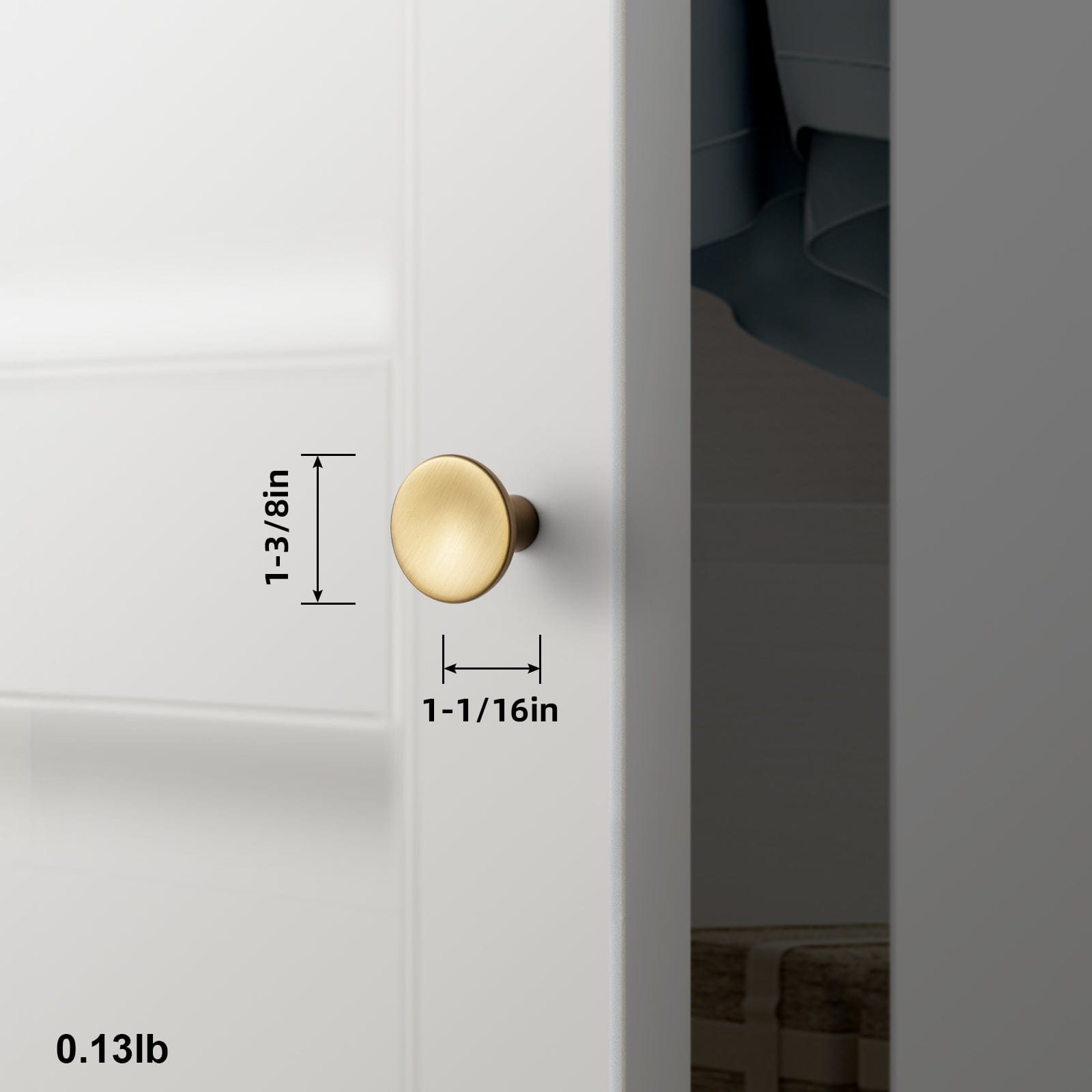 Goo-Ki Classic Antique Brass Cabinet Knobs Minimalist Round Kitchen Handles Vintage Hardware