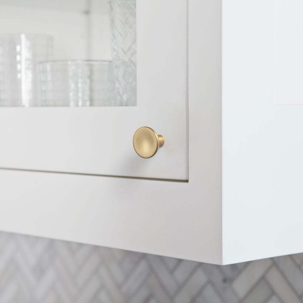 Goo-Ki Classic Antique Brass Cabinet Knobs Minimalist Round Kitchen Handles Vintage Hardware