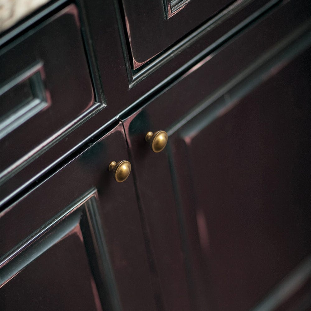 Goo-Ki Classic Antique Brass Cabinet Knobs with Beaded Edge Elegant Dome Drawer Knobs