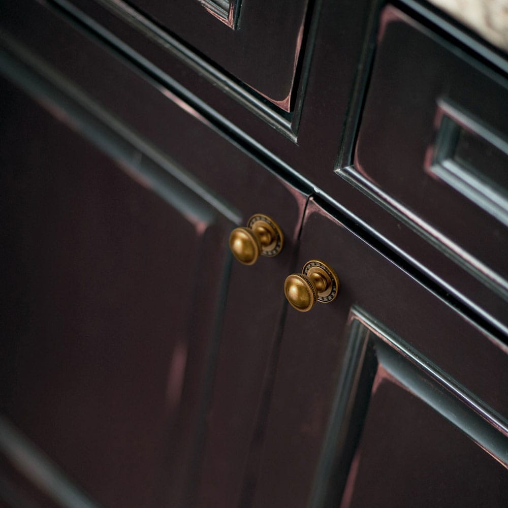 Goo-Ki Classic Antique Brass Cabinet Knobs with Beaded Edge Elegant Dome Drawer Knobs