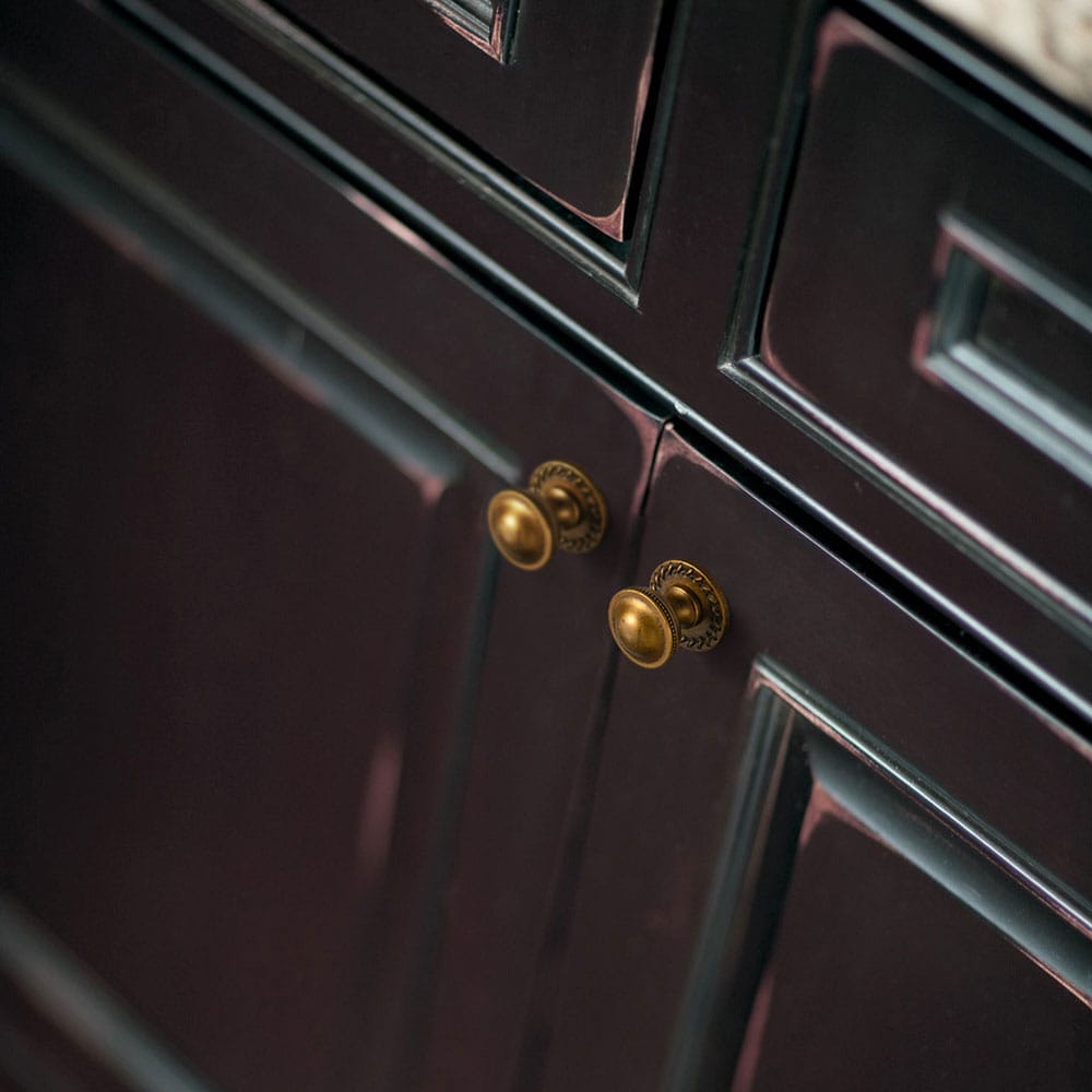 Goo-Ki Classic Antique Brass Cabinet Knobs with Beaded Edge Elegant Dome Drawer Knobs