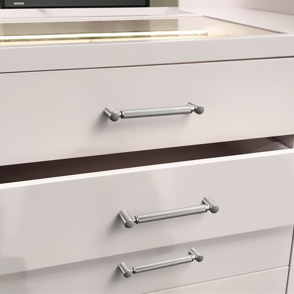 Goo-Ki Classic Bar-shaped Knurled Aluminium Drawer Pull Durable & Stylish Hardware for Furniture