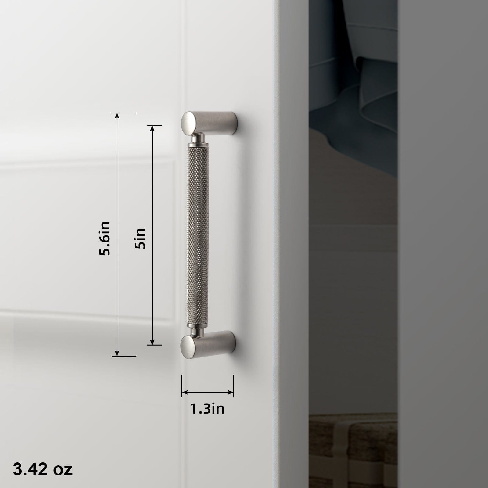 Goo-Ki Classic Bar-shaped Knurled Aluminium Drawer Pull Durable & Stylish Hardware for Furniture