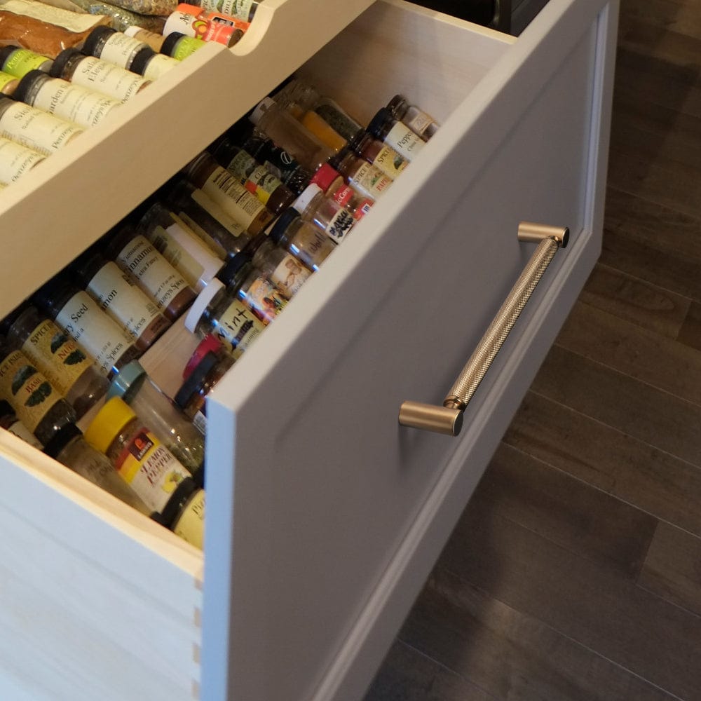 Goo-Ki Classic Bar-shaped Knurled Aluminium Drawer Pull Durable & Stylish Hardware for Furniture