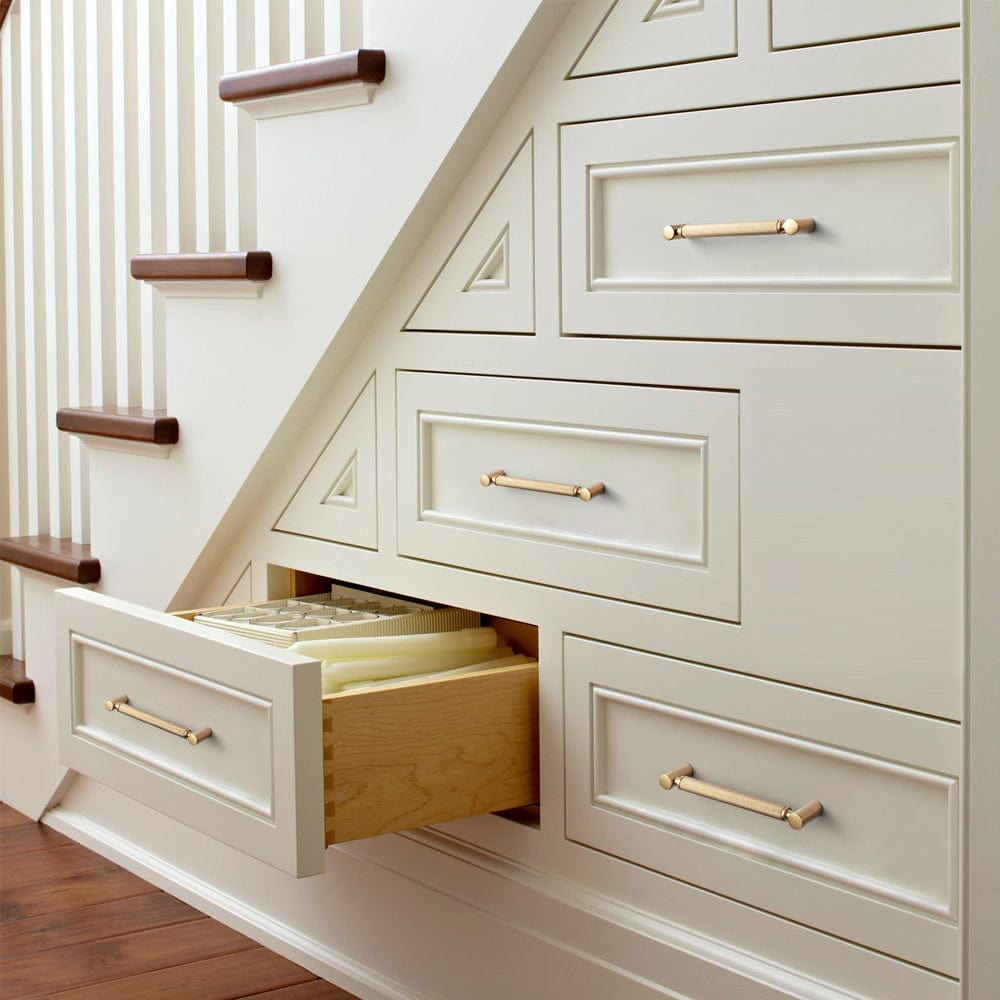 Goo-Ki Classic Bar-shaped Knurled Aluminium Drawer Pull Durable & Stylish Hardware for Furniture