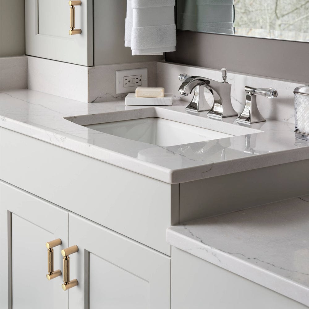 Goo-Ki Classic Bar-shaped Knurled Aluminium Drawer Pull Durable & Stylish Hardware for Furniture