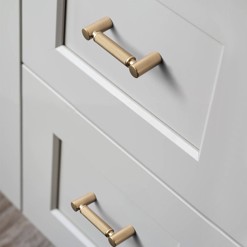 Goo-Ki Classic Bar-shaped Knurled Aluminium Drawer Pull Durable & Stylish Hardware for Furniture