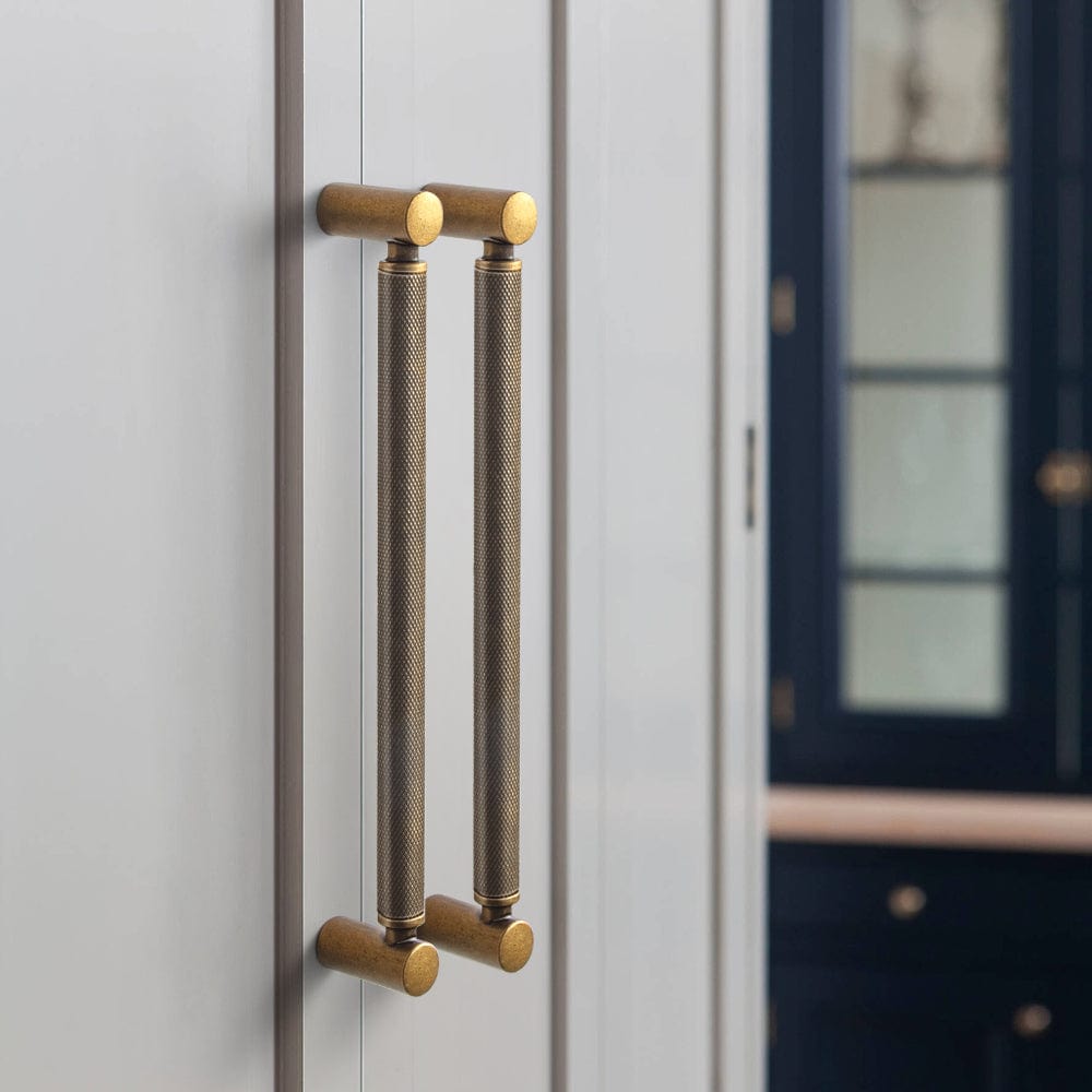 Goo-Ki Classic Bar-shaped Knurled Aluminium Drawer Pull Durable & Stylish Hardware for Furniture
