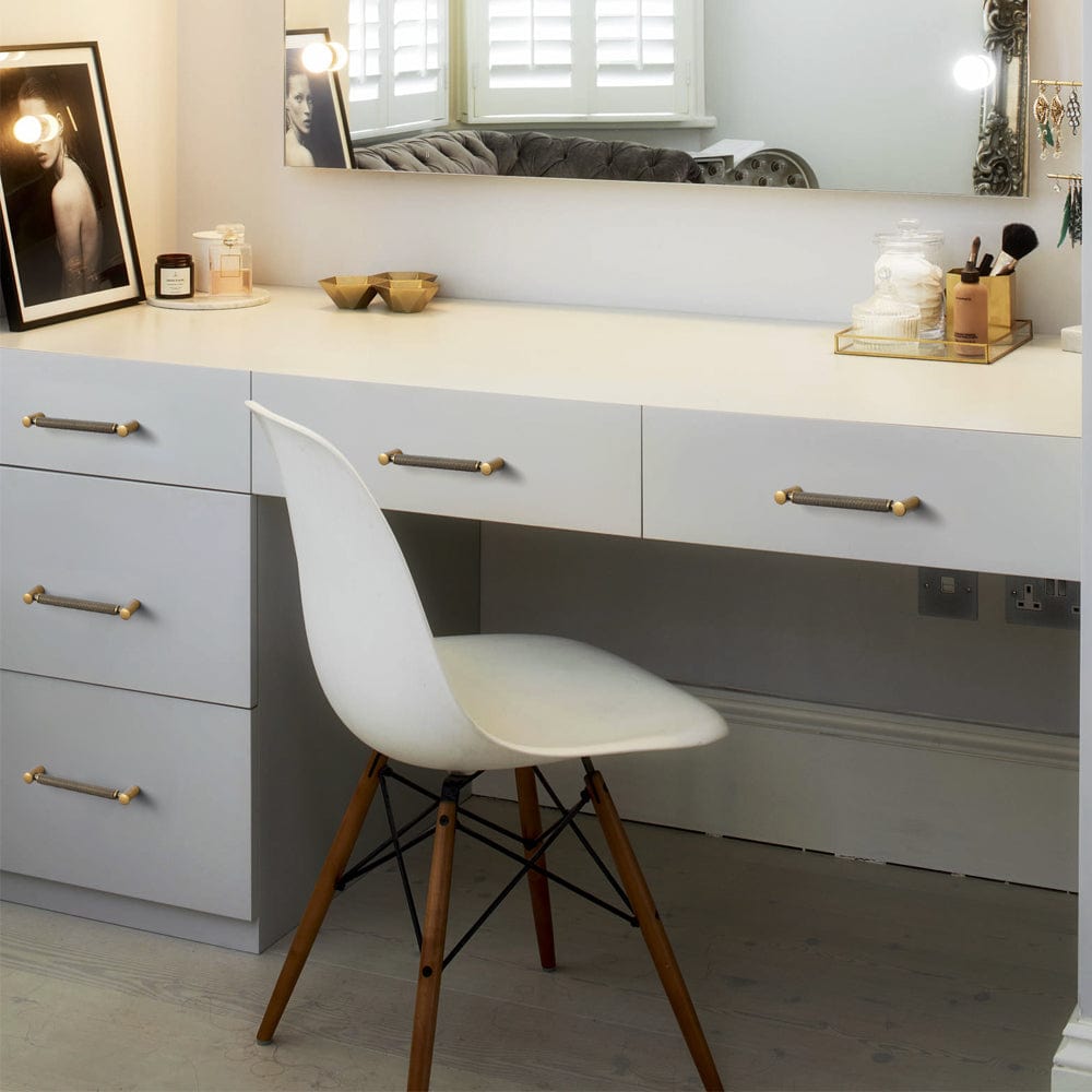 Goo-Ki Classic Bar-shaped Knurled Aluminium Drawer Pull Durable & Stylish Hardware for Furniture