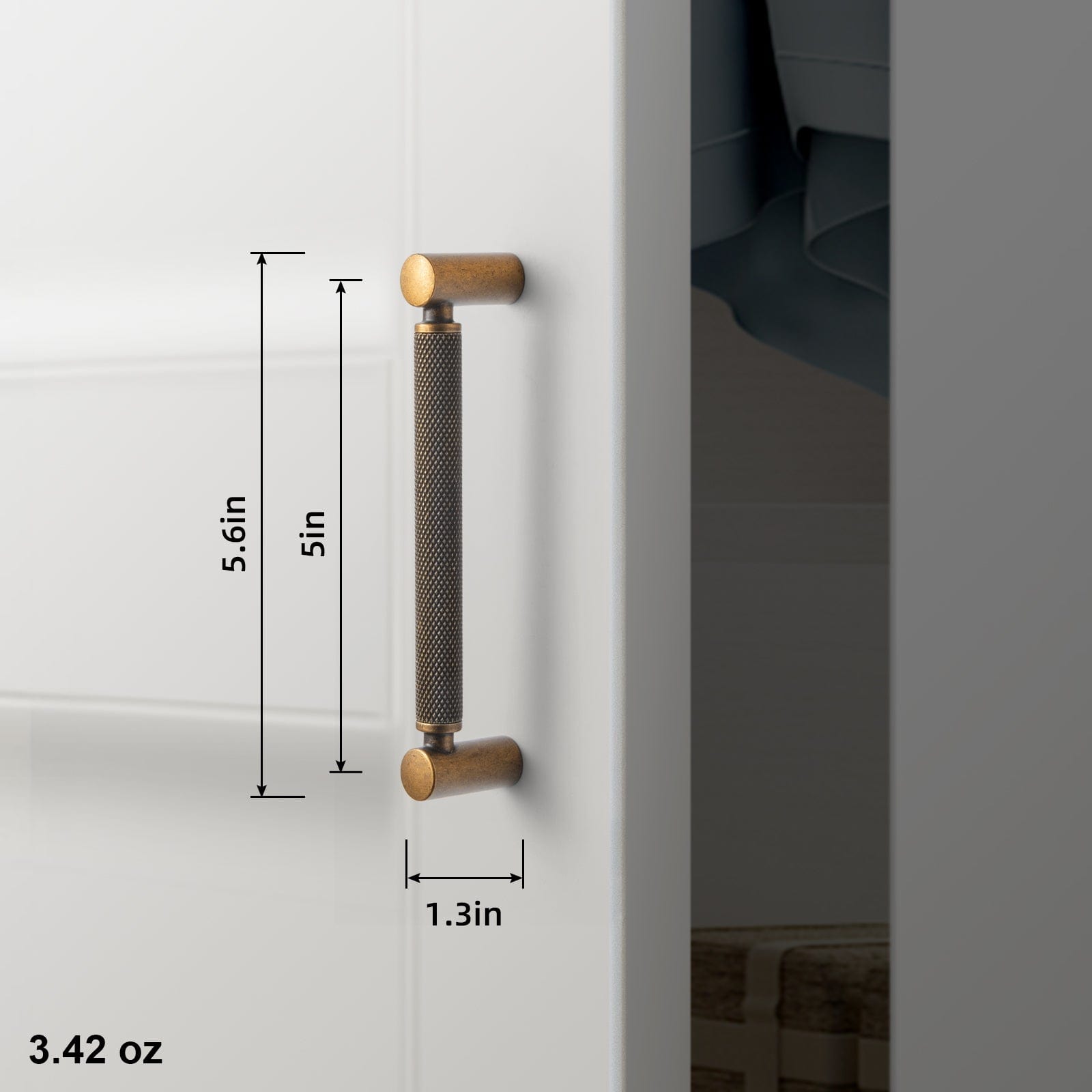 Goo-Ki Classic Bar-shaped Knurled Aluminium Drawer Pull Durable & Stylish Hardware for Furniture