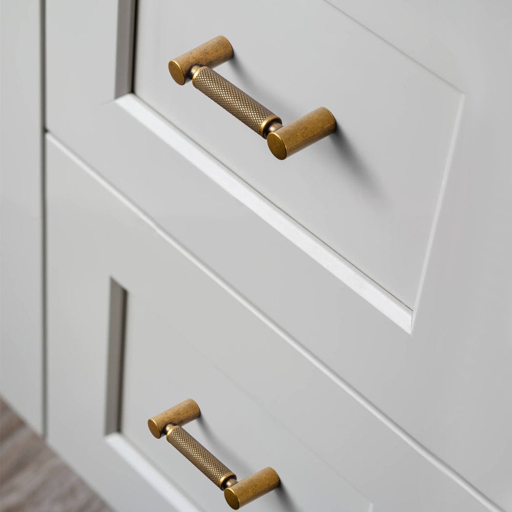 Goo-Ki Classic Bar-shaped Knurled Aluminium Drawer Pull Durable & Stylish Hardware for Furniture