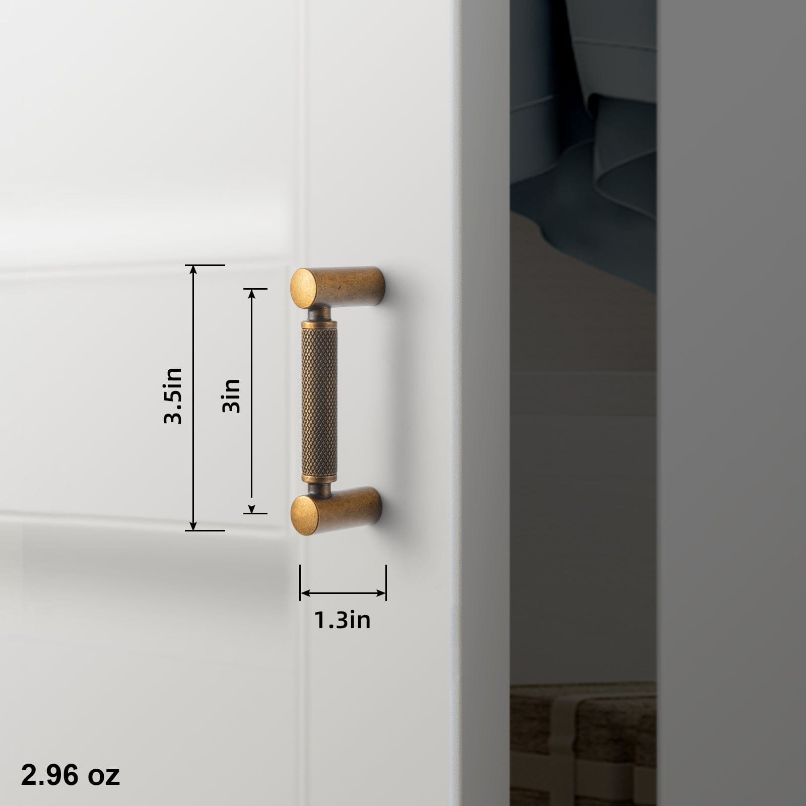 Goo-Ki Classic Bar-shaped Knurled Aluminium Drawer Pull Durable & Stylish Hardware for Furniture