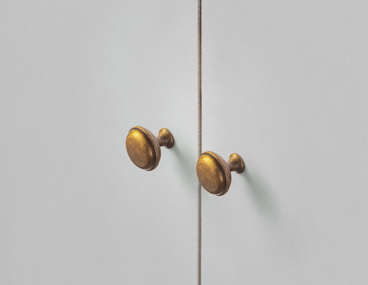 Goo-Ki Classic Mushroom Cabinet Knob Zinc Alloy Round Cabinet Knob with Backplate for Kitchen Cabinet