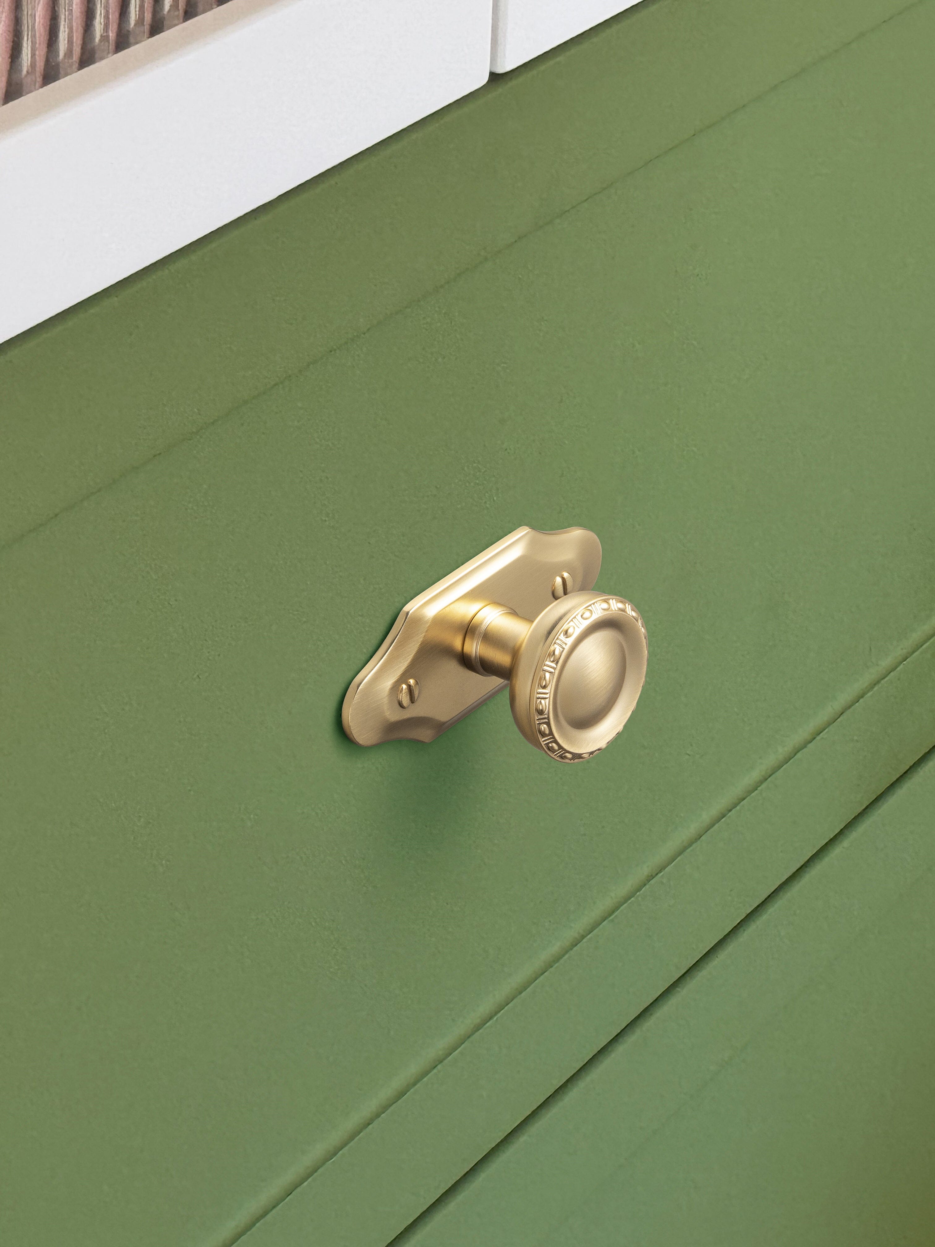 Goo-Ki Classic Round Cabinet Knobs Elegant Decorative Drawer Knobs with Ornate Edging