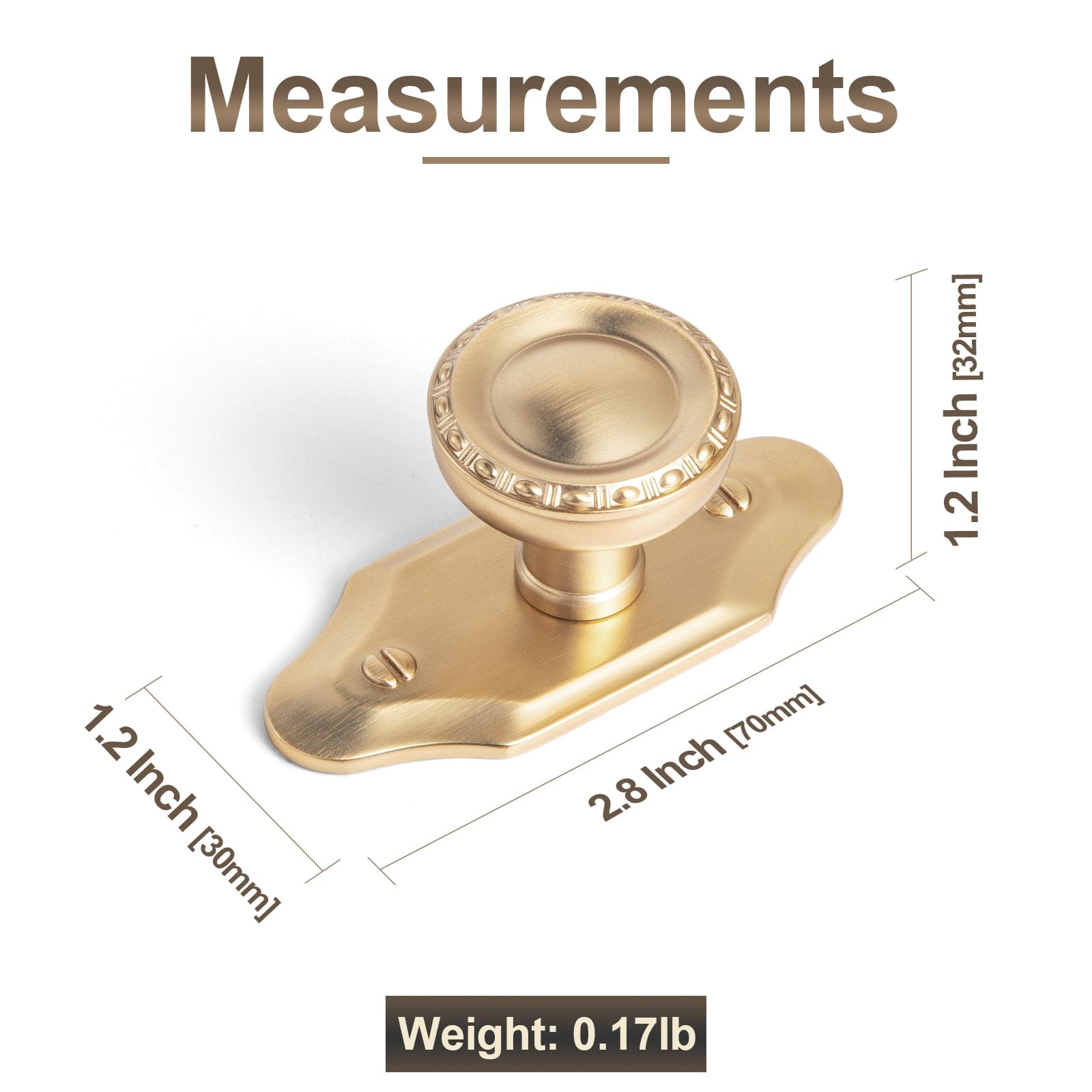 Goo-Ki Classic Round Cabinet Knobs Elegant Decorative Drawer Knobs with Ornate Edging