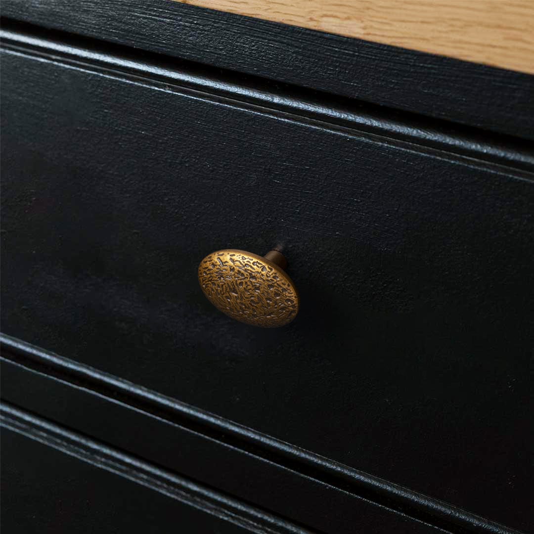 Goo-Ki Classic Round Cabinet Knobs with Vintage Textured Design Durable Zinc Alloy Knobs with Ornate Patterns