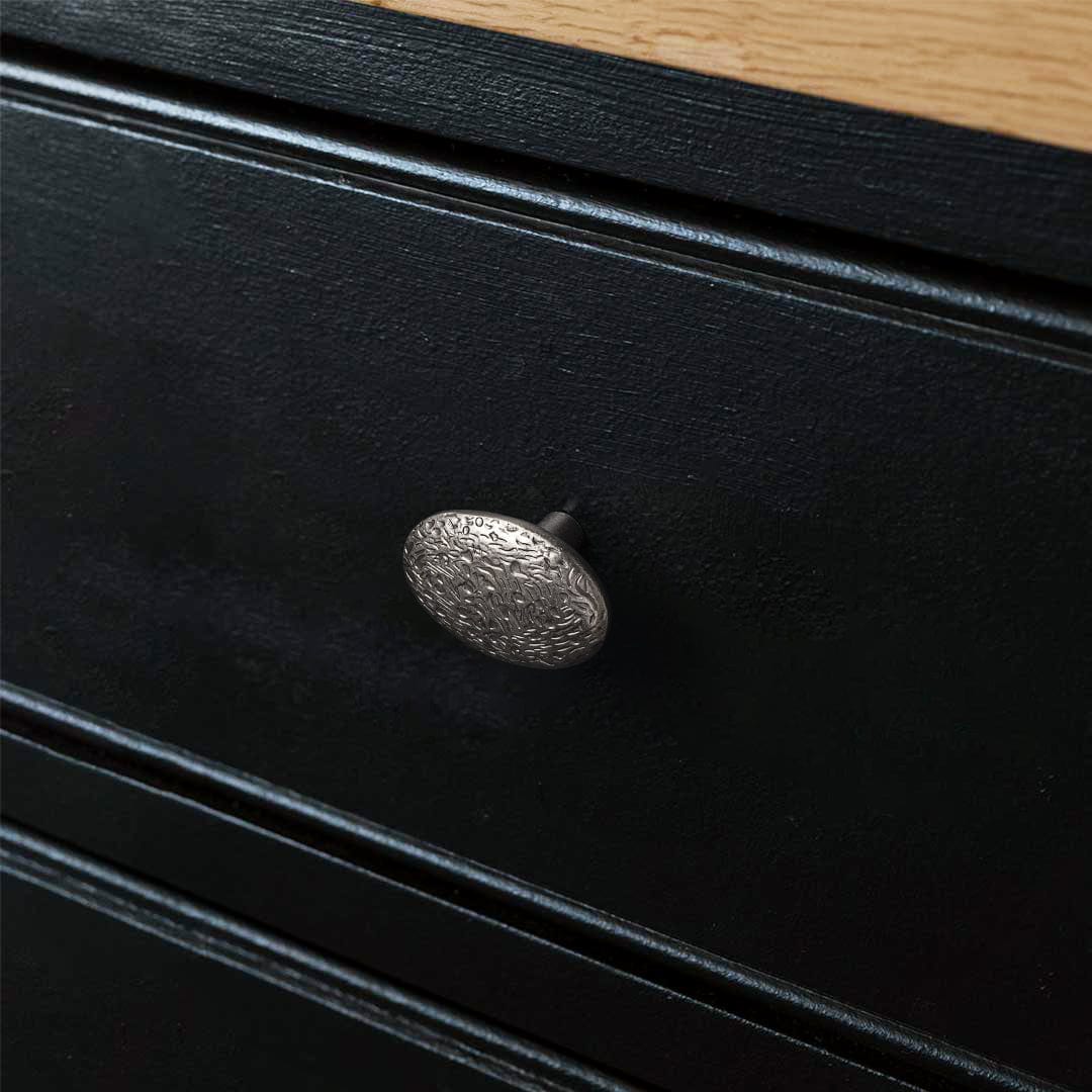 Goo-Ki Classic Round Cabinet Knobs with Vintage Textured Design Durable Zinc Alloy Knobs with Ornate Patterns