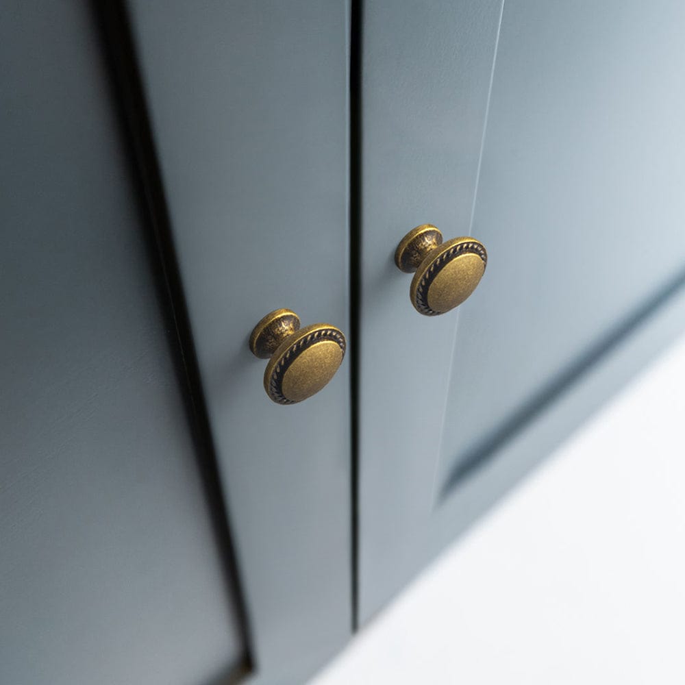 Goo-Ki Classic Round Design Cabinet Knobs with Wheatear Border for Kitchen Drawers