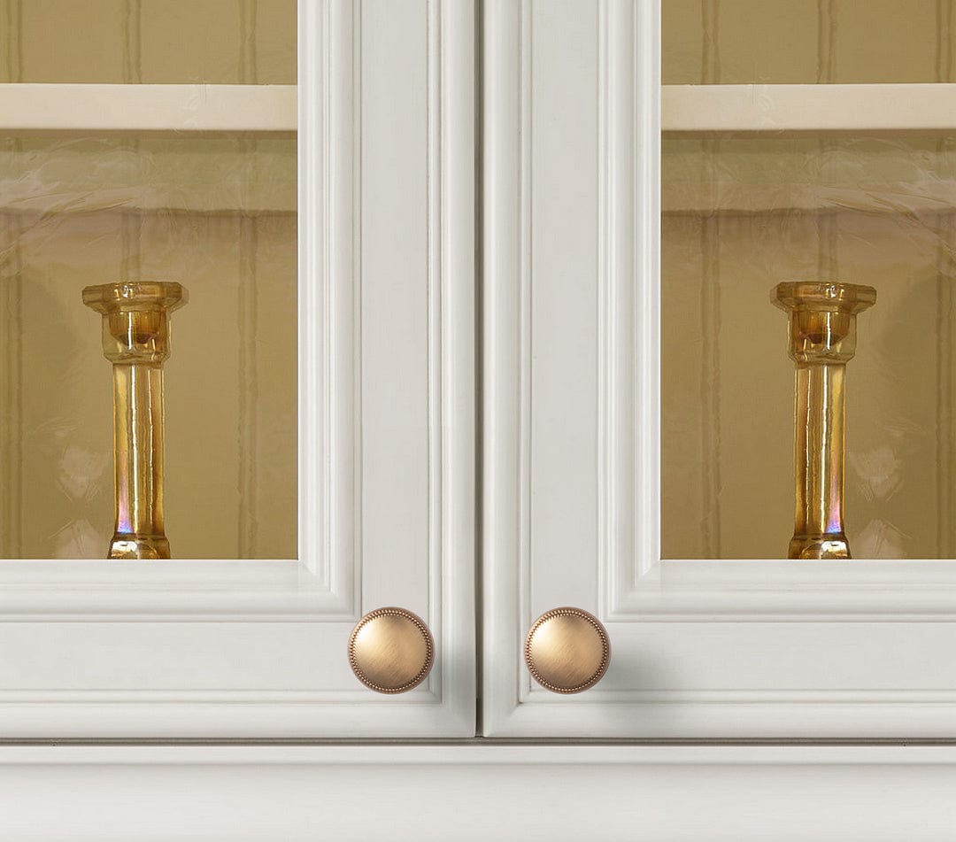 Goo-Ki Classic Zinc Alloy Cabinet Knobs with Beaded Edge Vintage Style Drawer Hardware