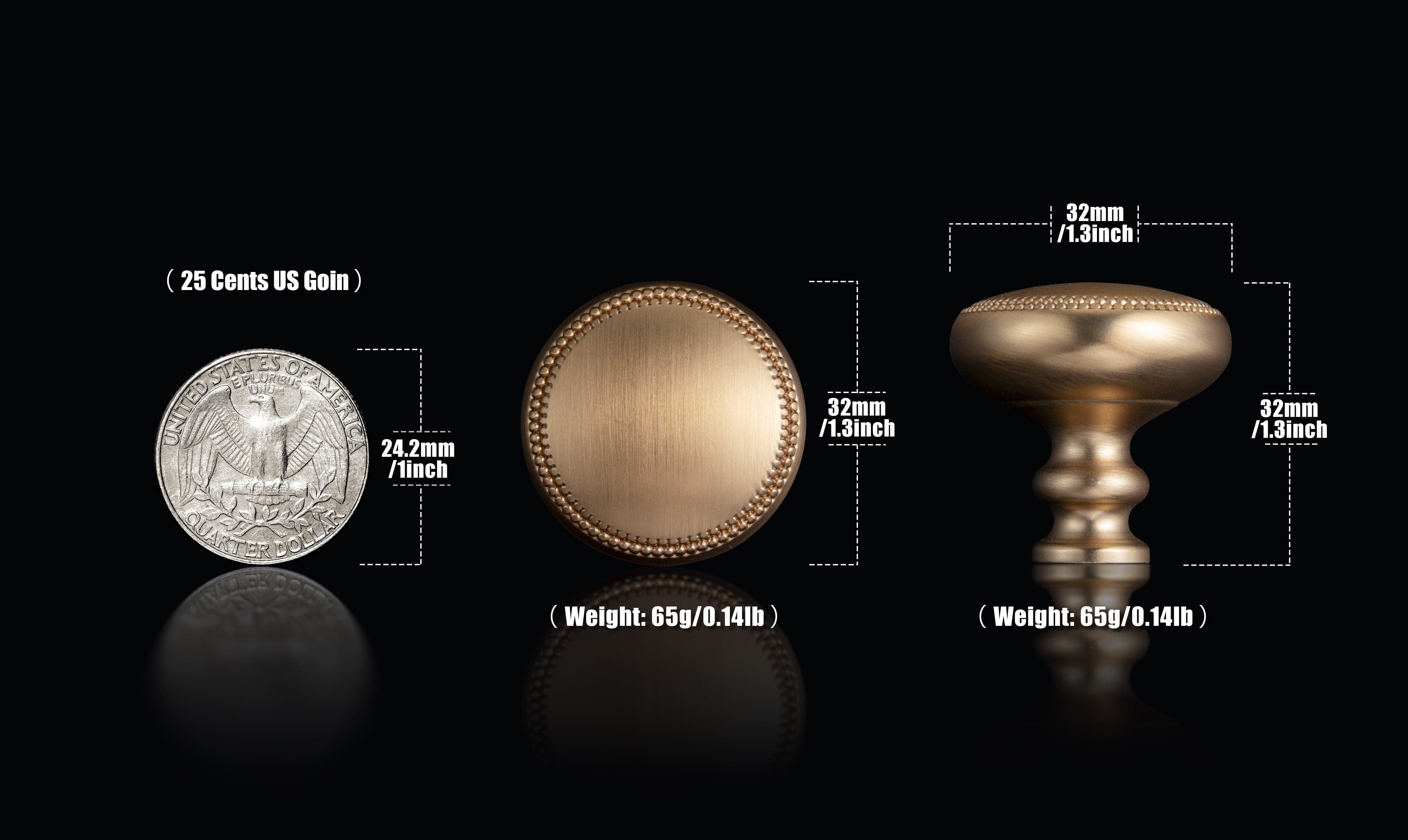 Goo-Ki Classic Zinc Alloy Cabinet Knobs with Beaded Edge Vintage Style Drawer Hardware