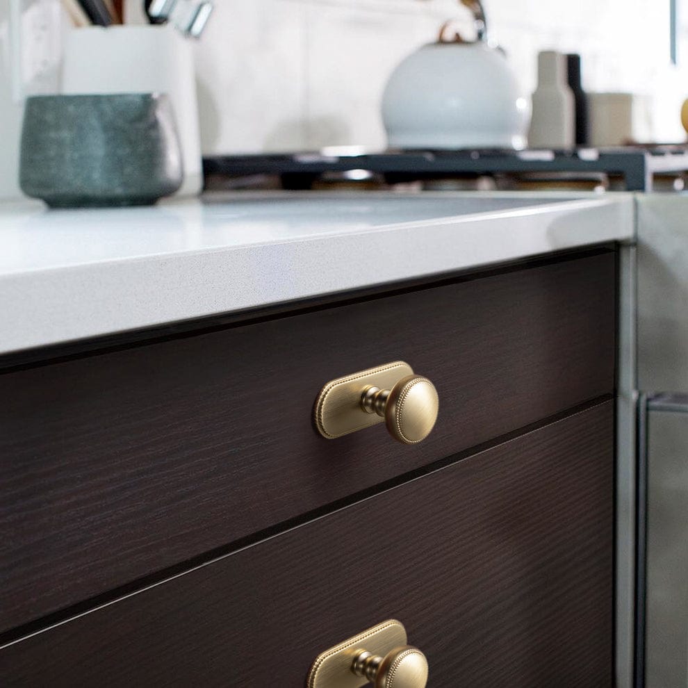 Goo-Ki Classic Zinc Alloy Cabinet Knobs with Beaded Edge Vintage Style Drawer Hardware