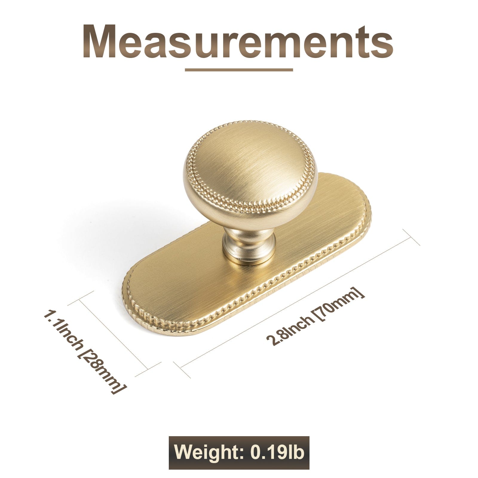 Goo-Ki Classic Zinc Alloy Cabinet Knobs with Beaded Edge Vintage Style Drawer Hardware