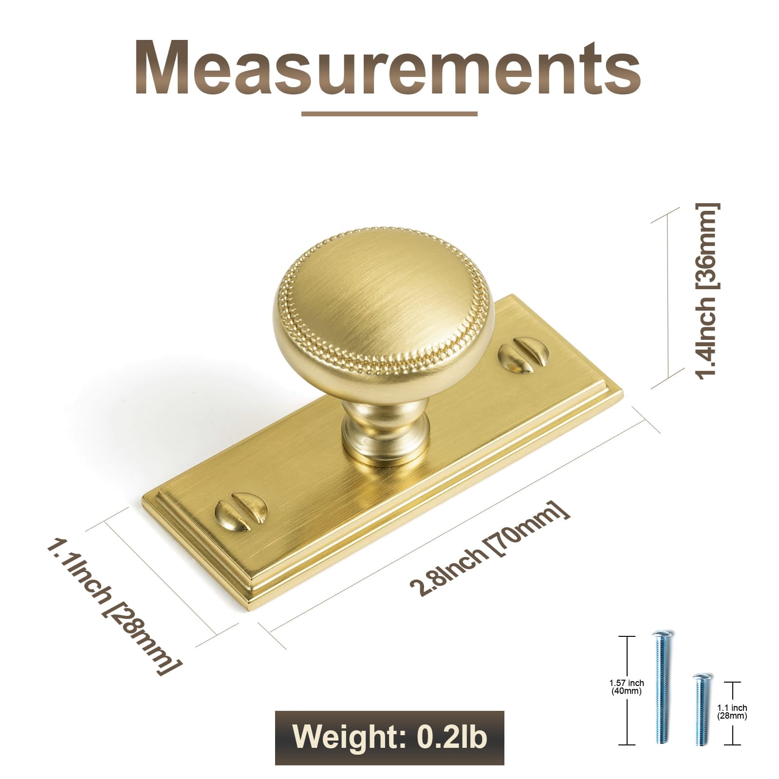 Goo-Ki Classic Zinc Alloy Cabinet Knobs with Beaded Edge Vintage Style Drawer Hardware