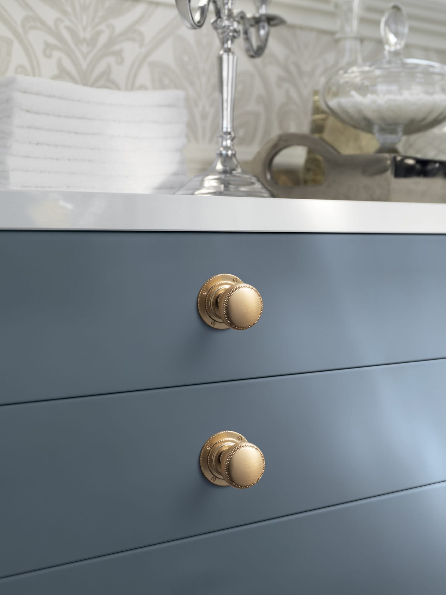 Goo-Ki Classic Zinc Alloy Cabinet Knobs with Beaded Edge Vintage Style Drawer Hardware
