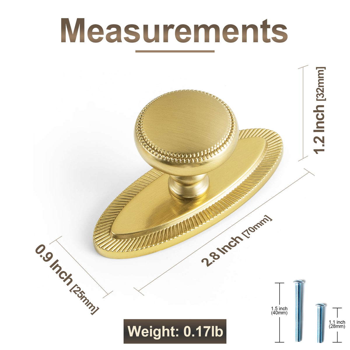 Goo-Ki Classic Zinc Alloy Cabinet Knobs with Beaded Edge Vintage Style Drawer Hardware