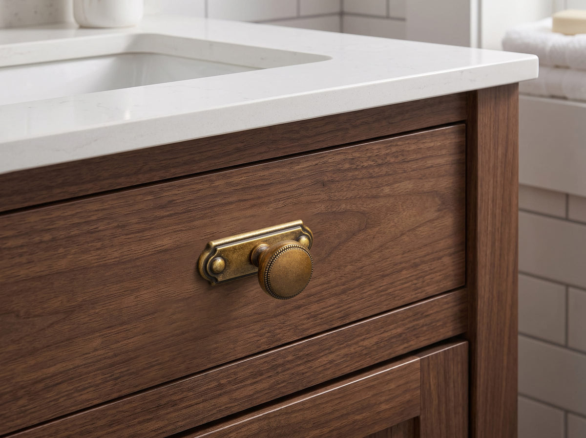 Goo-Ki Classic Zinc Alloy Cabinet Knobs with Beaded Edge Vintage Style Drawer Hardware