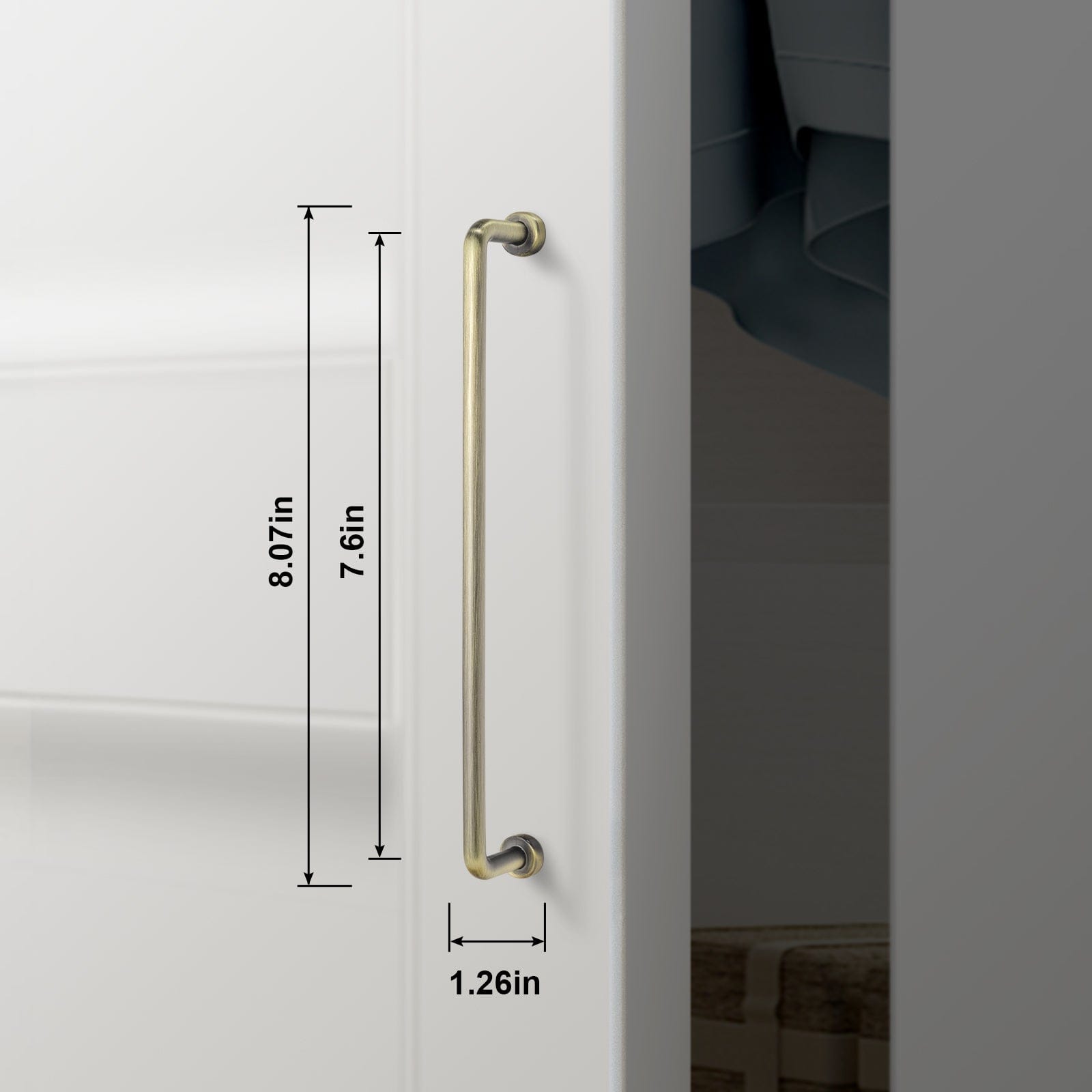 Goo-Ki 【Clearance Sale!】Matte White / Antique Bronze Rustic Cabinet Bar Pulls Decorative Drawer Handles