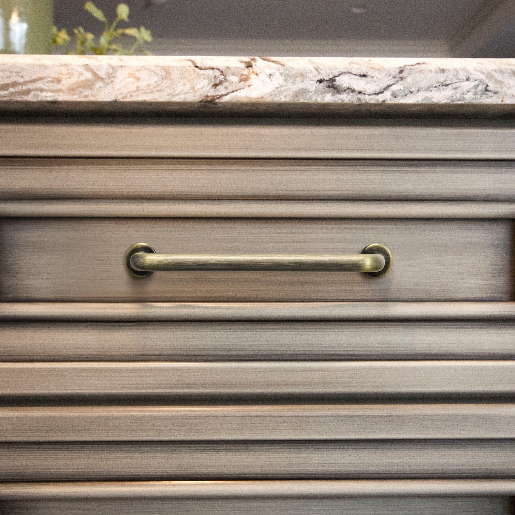 Goo-Ki 【Clearance Sale!】Matte White / Antique Bronze Rustic Cabinet Bar Pulls Decorative Drawer Handles