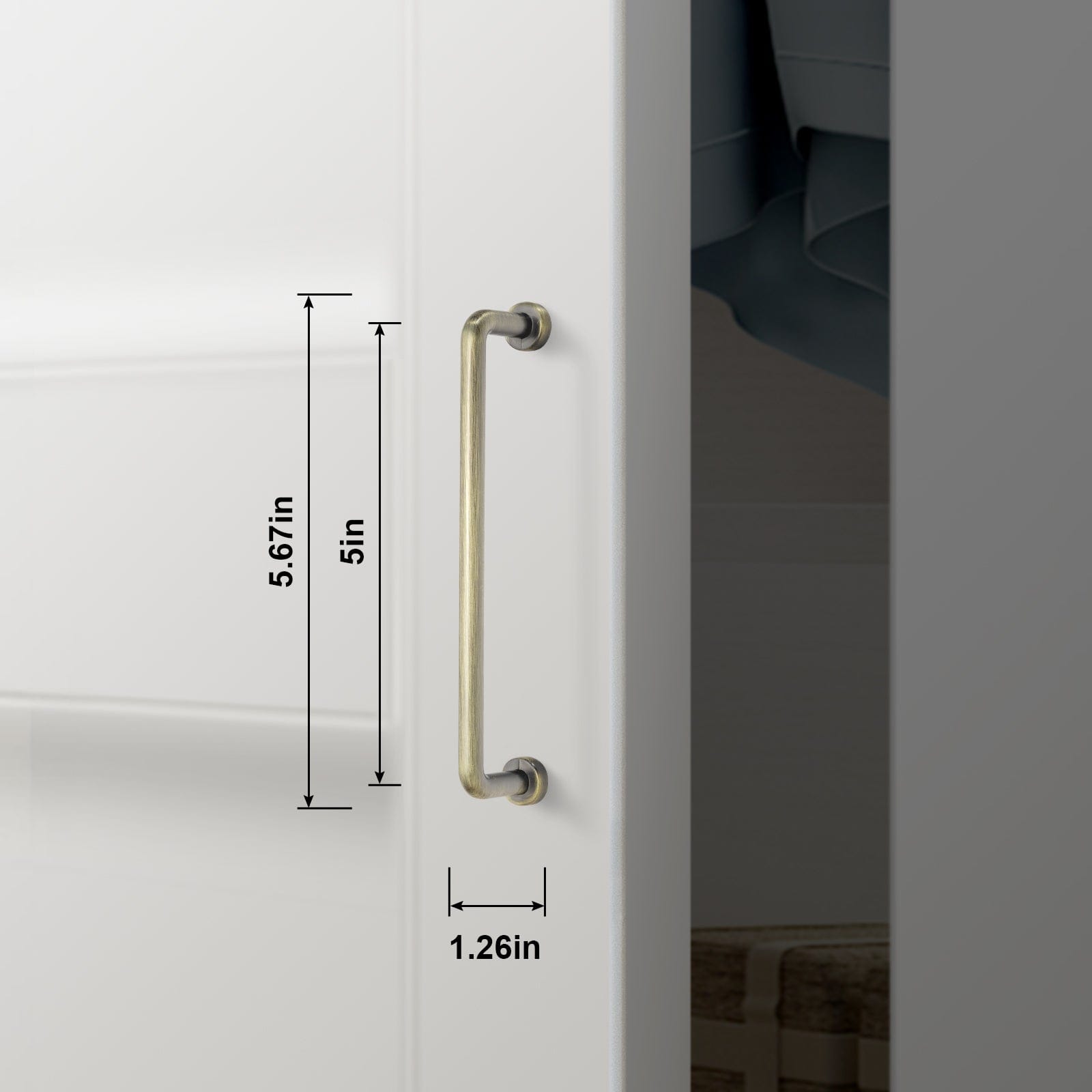 Goo-Ki 【Clearance Sale!】Matte White / Antique Bronze Rustic Cabinet Bar Pulls Decorative Drawer Handles