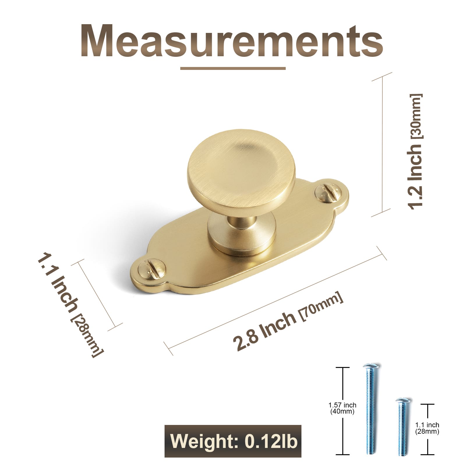 Goo-Ki Concave Dish Shaped Zinc Alloy Cabinet Knobs, Retro Bowl Round Drawer Knob for Stylish Furniture