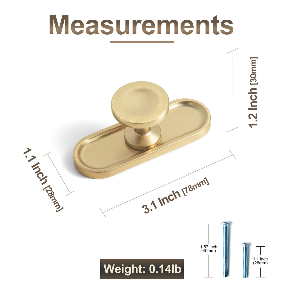 Goo-Ki Concave Dish Shaped Zinc Alloy Cabinet Knobs, Retro Bowl Round Drawer Knob for Stylish Furniture