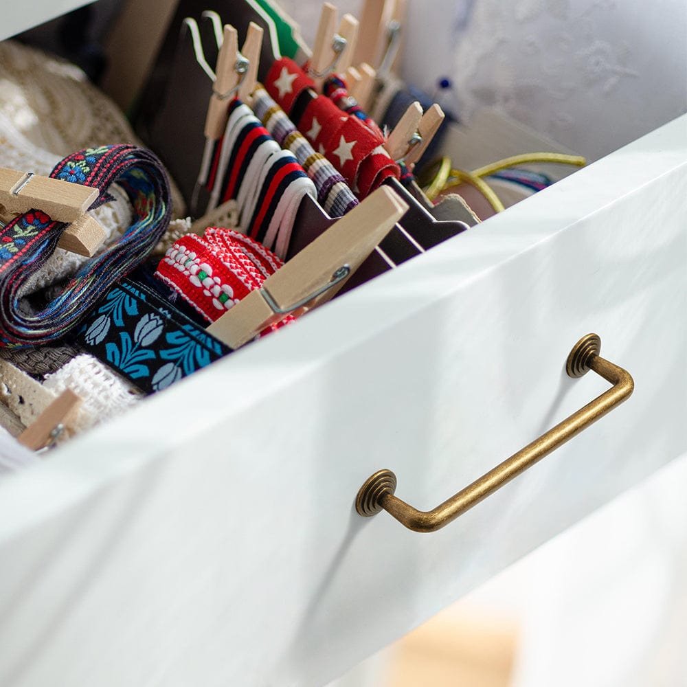 Goo-Ki Concentric Circle Pattern Base Design Vintage Cabinet Handles