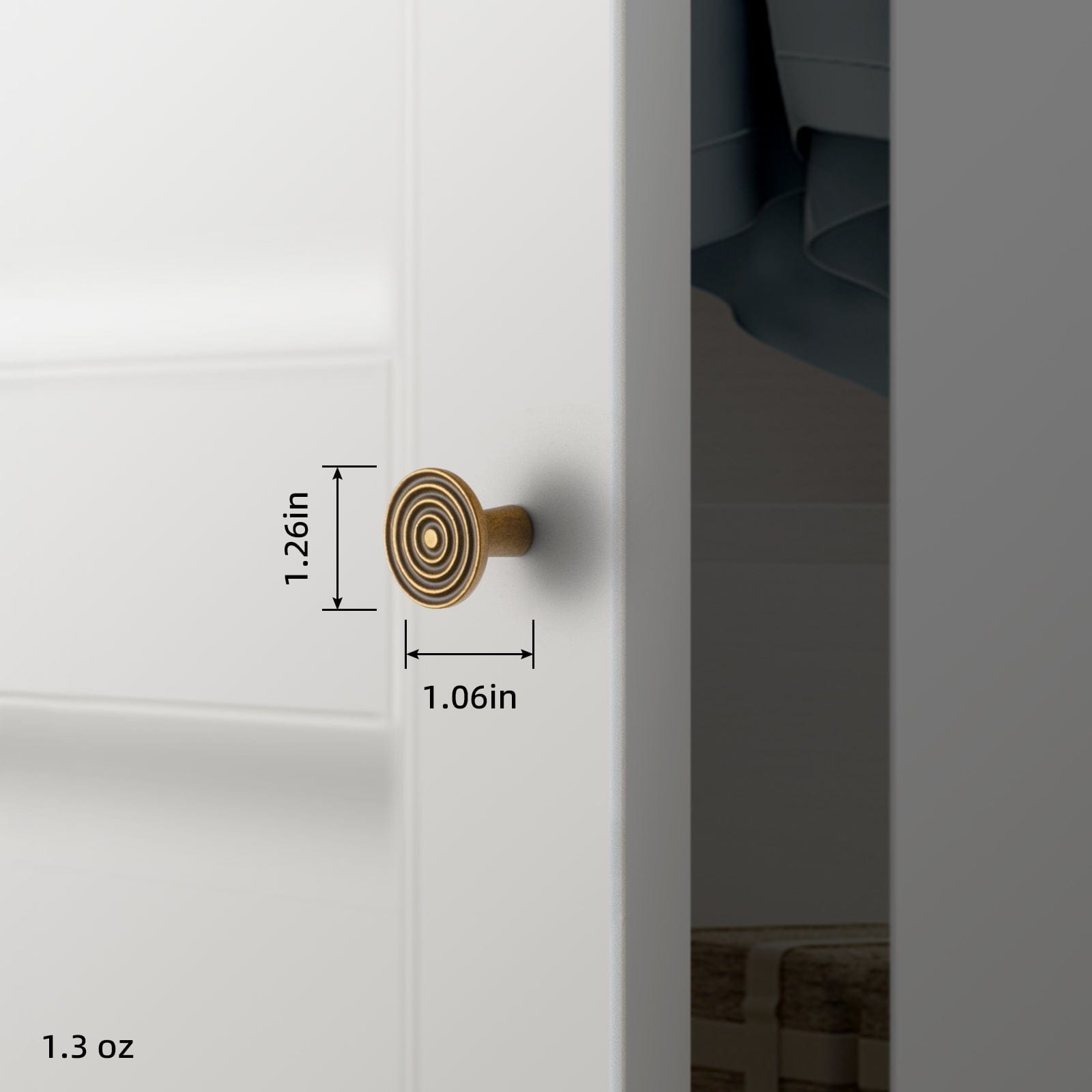 Goo-Ki Concentric Circle Pattern Base Design Vintage Cabinet Handles