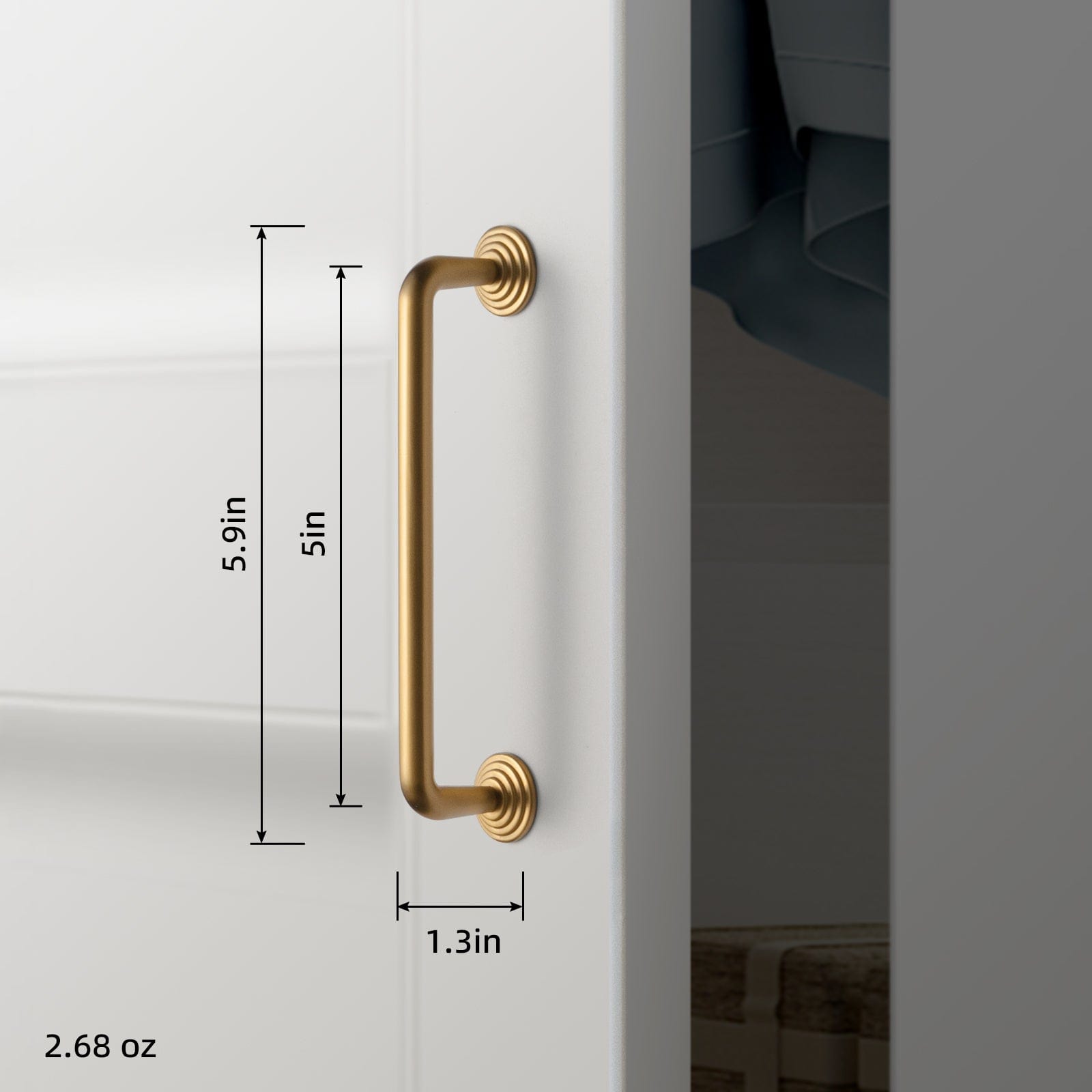 Goo-Ki Concentric Circle Pattern Base Design Vintage Cabinet Handles