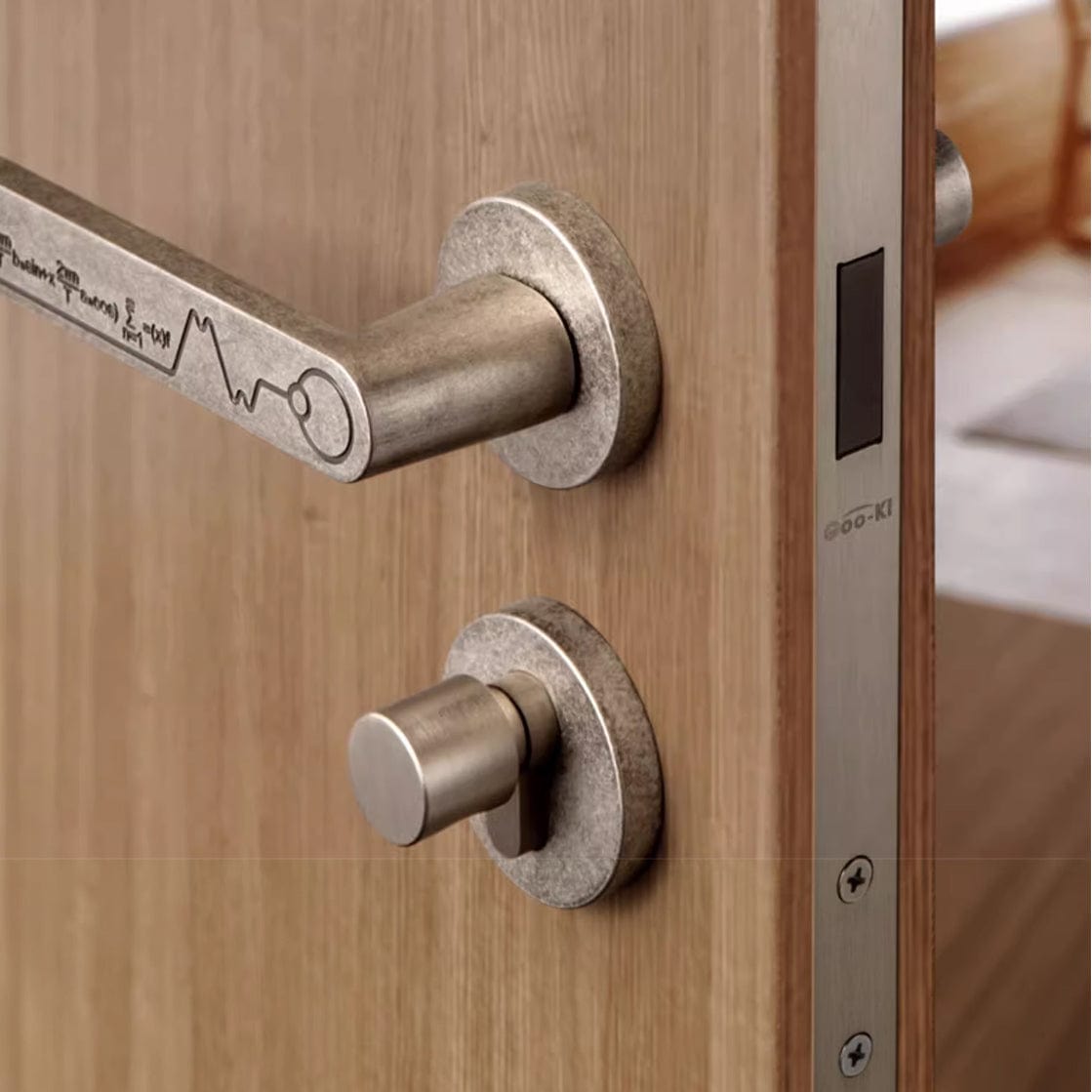 Goo-Ki Creative Design Security Door Lock Fourier Formula Silent Antique Door Lever for Children's Room