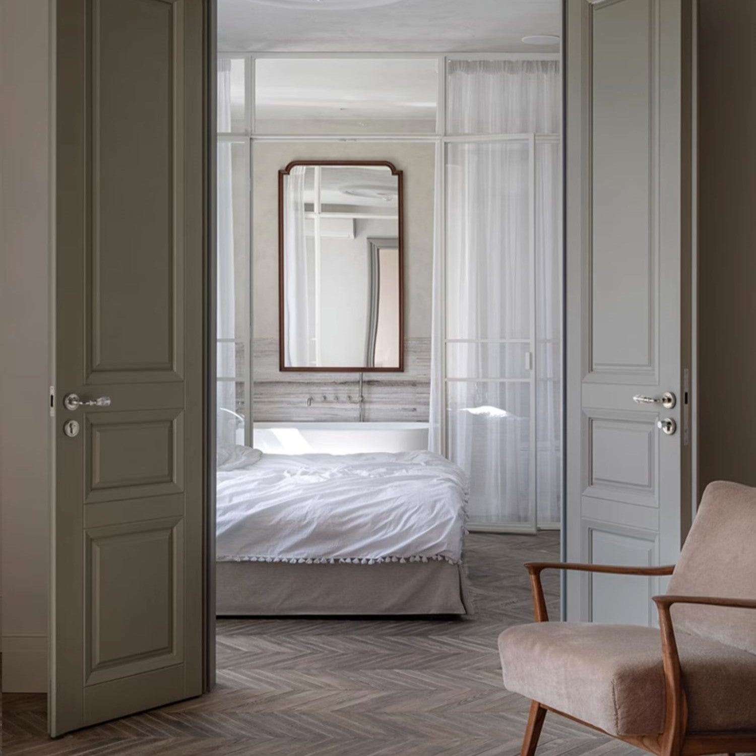 Goo-Ki Crystal Texture Mute Room Door Lock Solid Brass Interior Door Lock