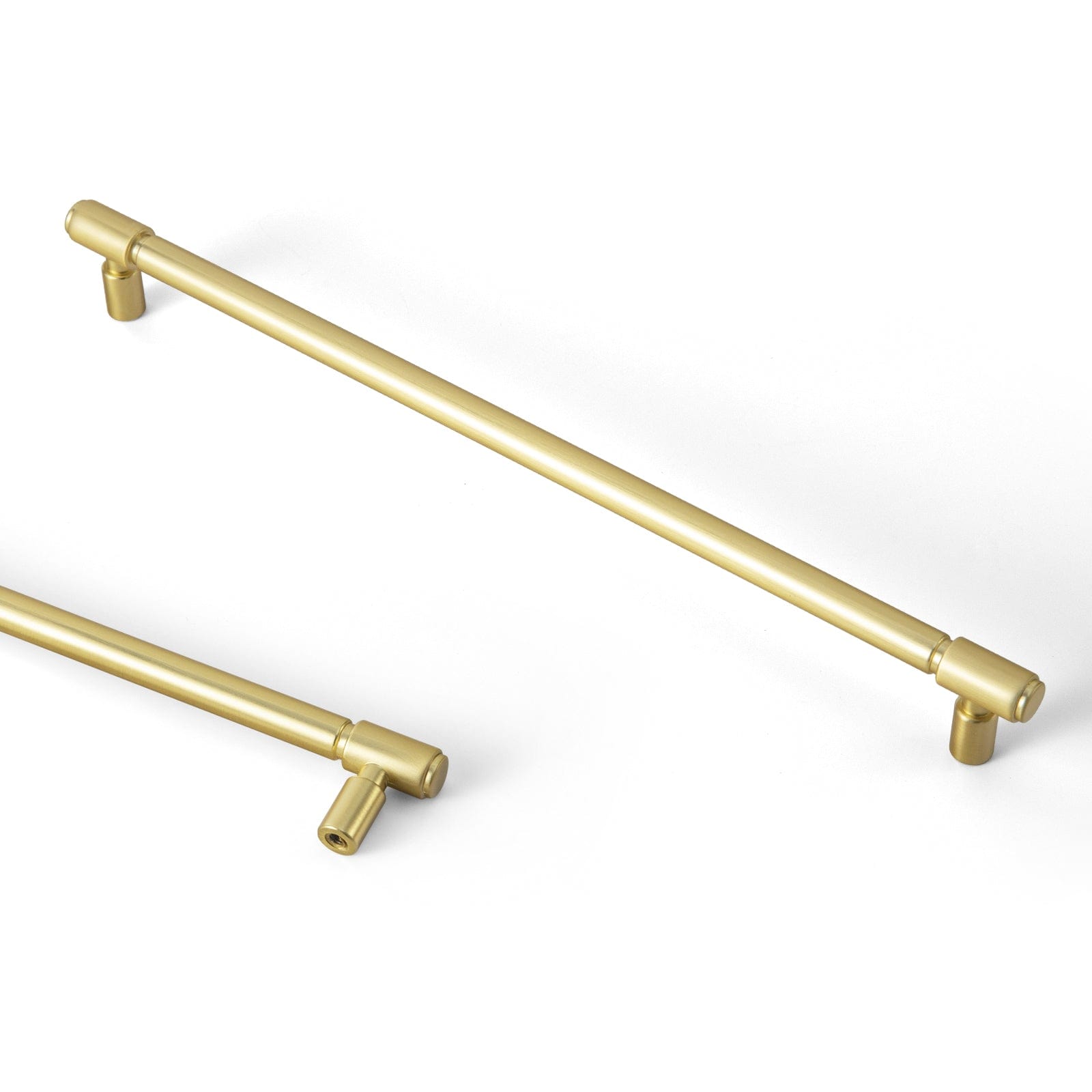 Goo-Ki Dark Brushed Brass / 10'' Hole Center / 6 Pack Retro Bar Handle for Dresser Cupboard Vintage Bronze Ancient Pull