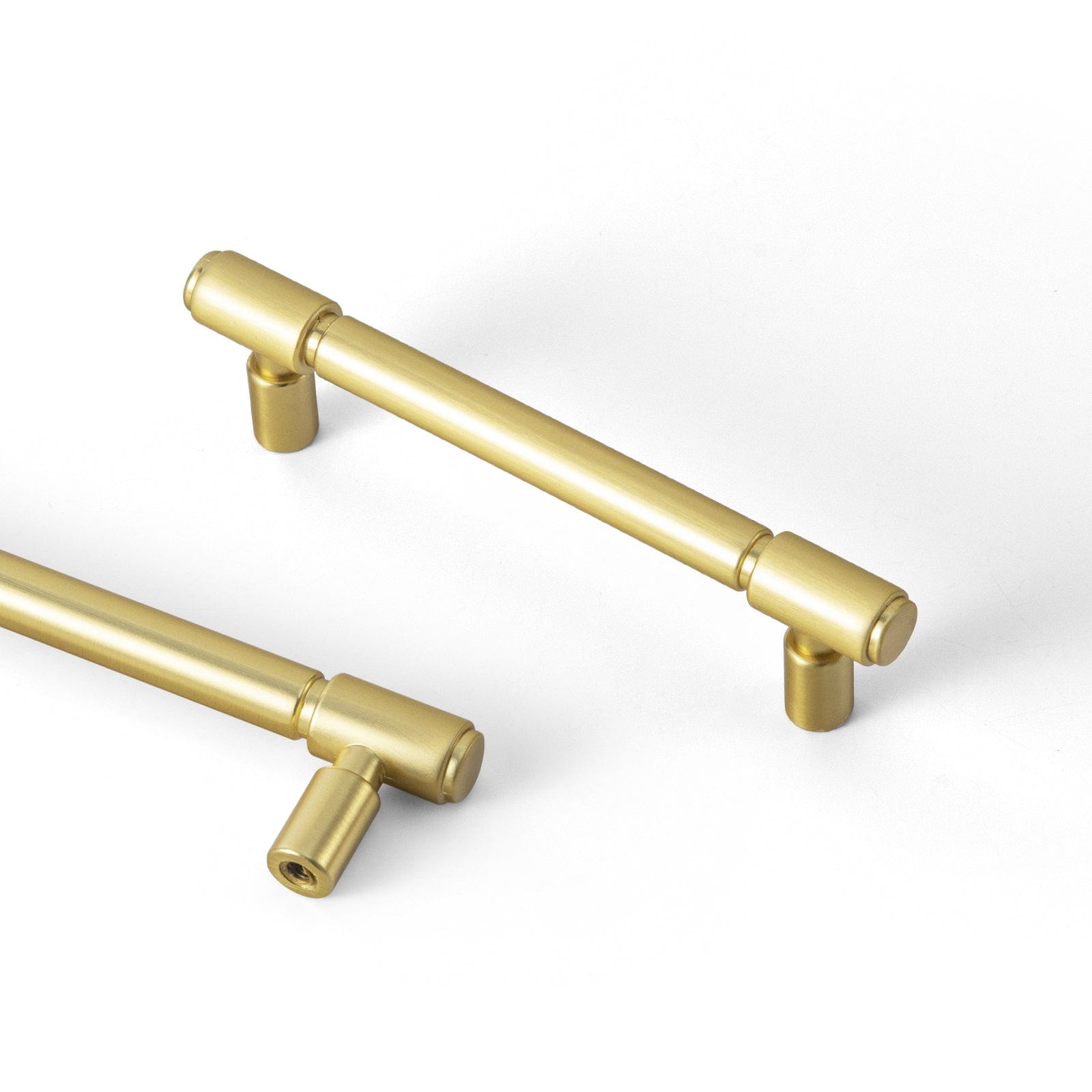 Goo-Ki Dark Brushed Brass / 3.78'' Hole Center / 6 Pack Retro Bar Handle for Dresser Cupboard Vintage Bronze Ancient Pull