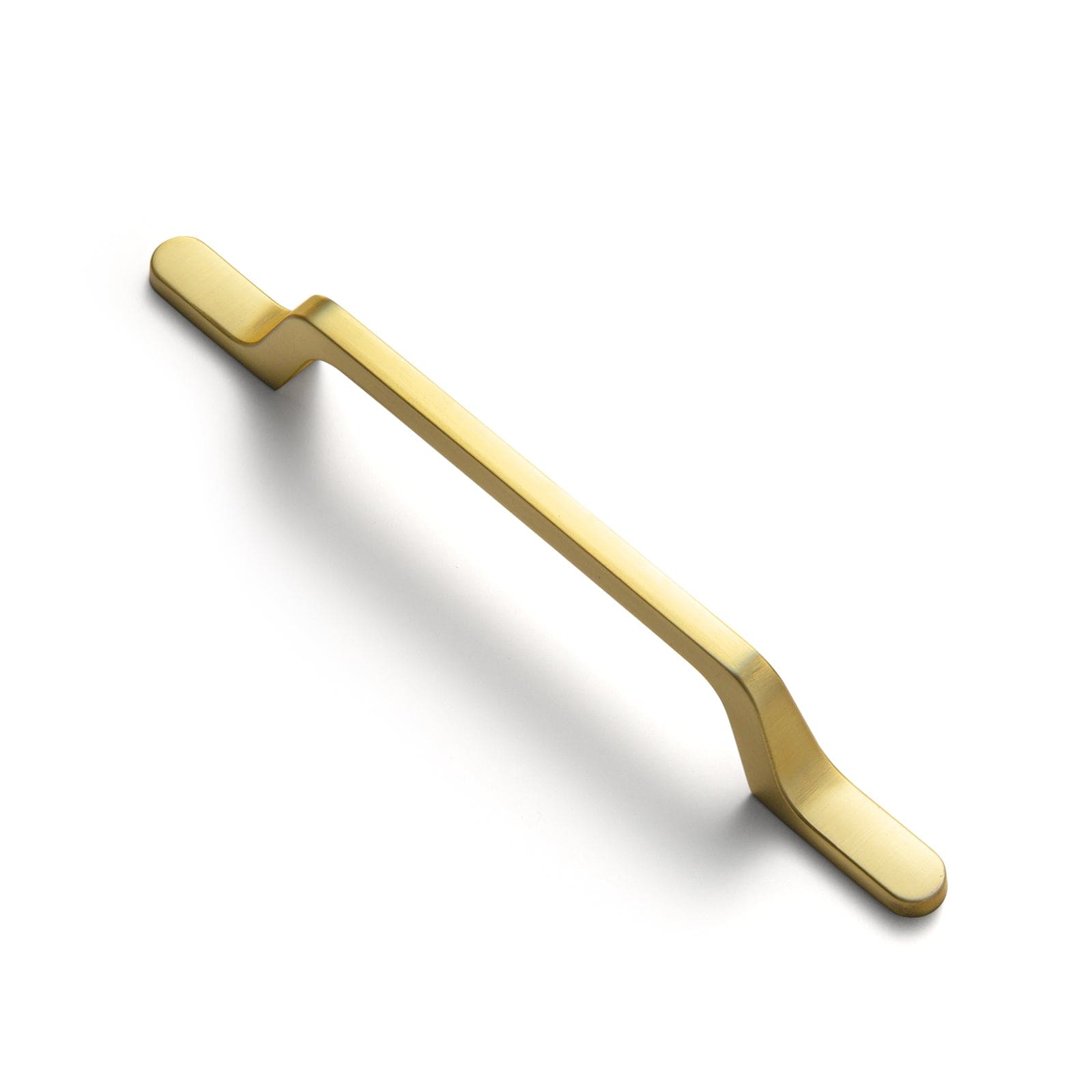 Goo-Ki Dark Brushed Brass / 5'' Hole Center / 6 Pack European Style Retro Brass Drawer Pulls for Dresser Cupboard Vintage Bronze Bar Pulls