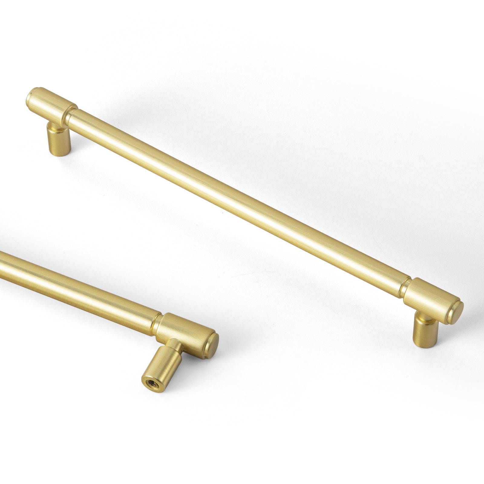 Goo-Ki Dark Brushed Brass / 7.6'' Hole Center / 6 Pack Retro Bar Handle for Dresser Cupboard Vintage Bronze Ancient Pull