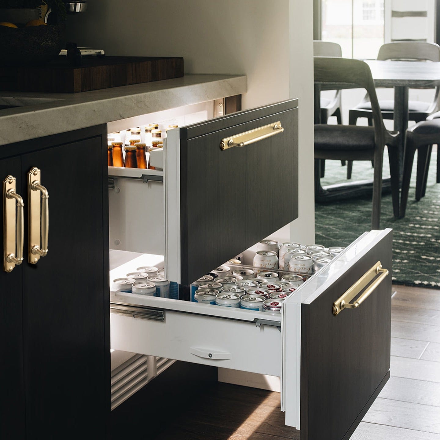 Goo-Ki Decorative Cabinet Pulls with Eye-Catching Geometric & Curved Silhouettes