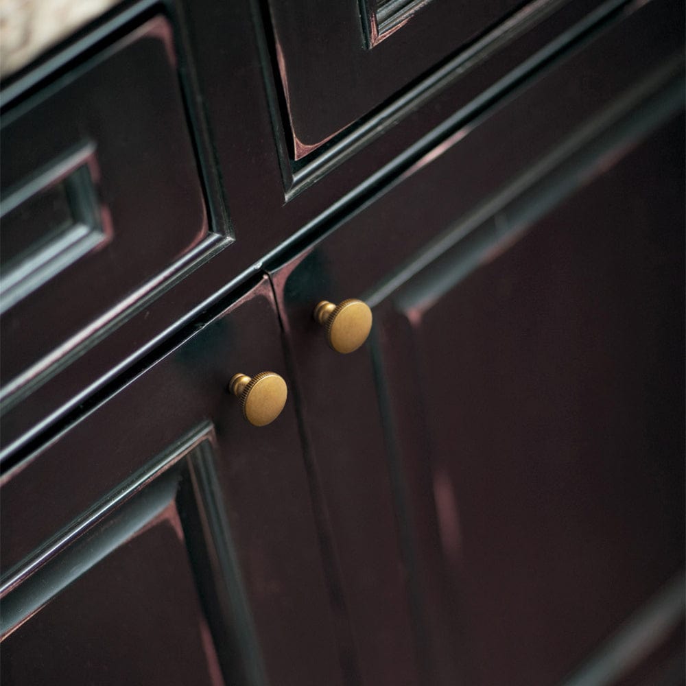 Goo-Ki Decorative Ribbed Round Cabinet Knobs - Zinc Alloy Construction