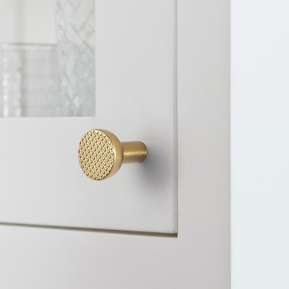 Goo-Ki Diamond Pattern Drawer Pull Elegant Textured Cabinet Handle for Furniture