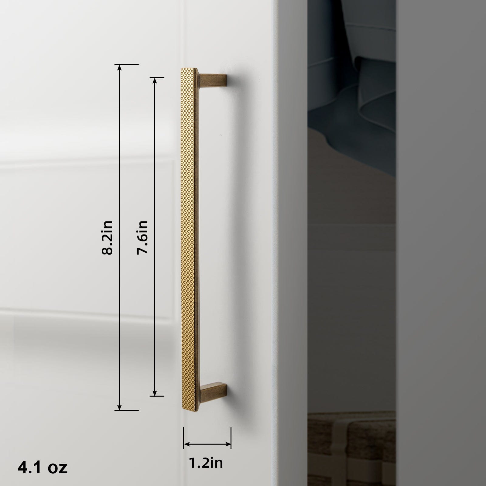 Goo-Ki Diamond Pattern Drawer Pull Elegant Textured Cabinet Handle for Furniture