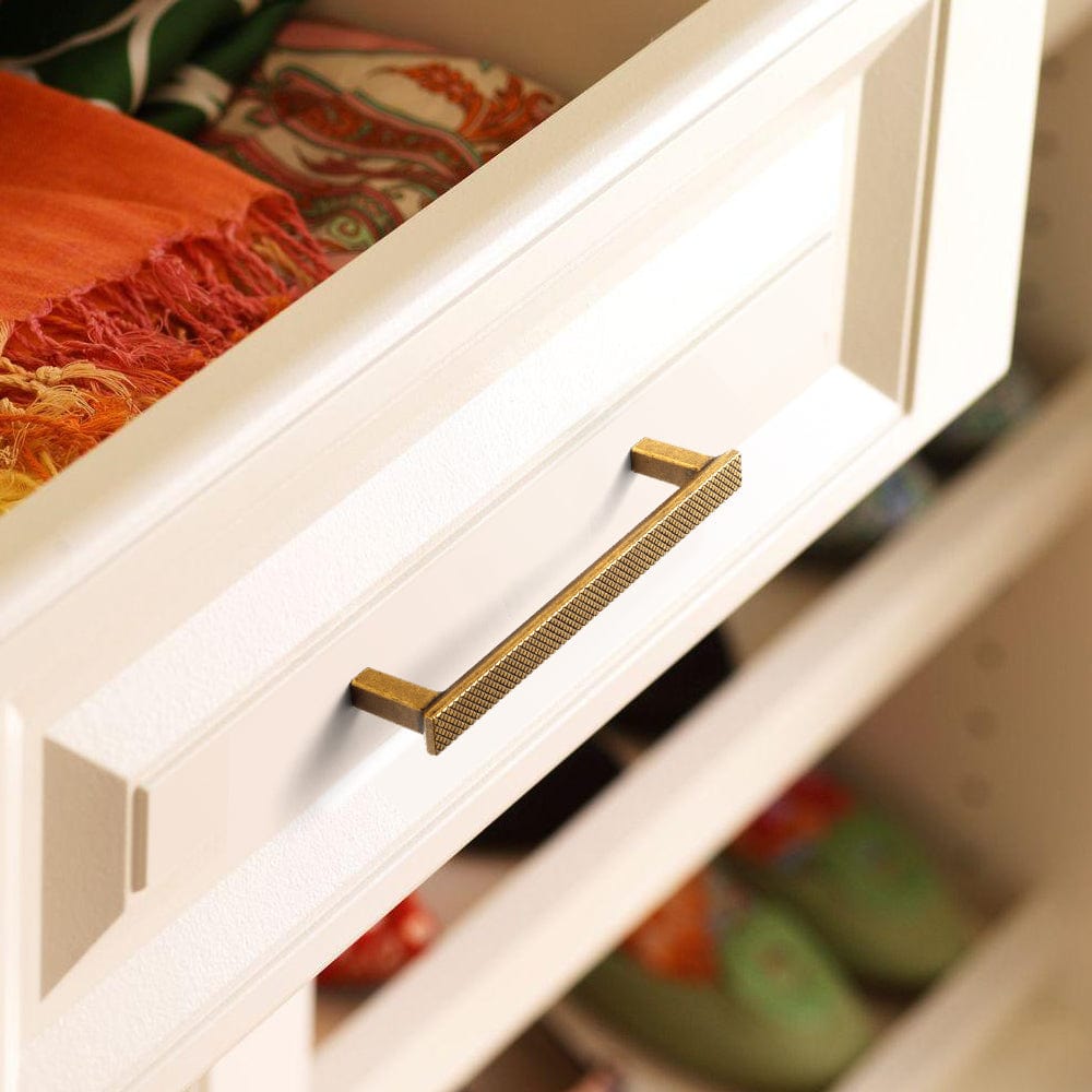 Goo-Ki Diamond Pattern Drawer Pull Elegant Textured Cabinet Handle for Furniture